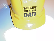 World's Greatest Dad Hard Hat yellow ao safety made in usa