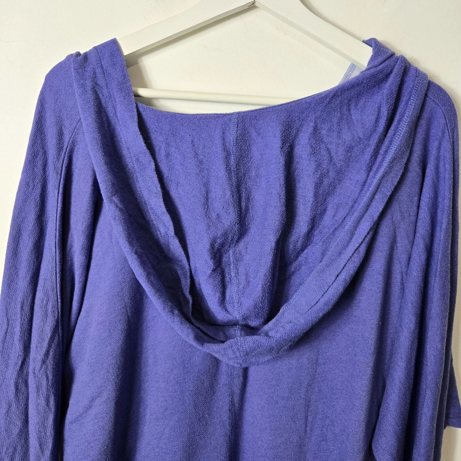 beyond-yoga pima cotton blend v-neck pullover hoodie