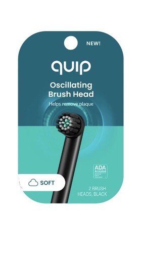 2pk New/Sealed - quip Oscillating Brush Head Refill Black - 第 1/7 張圖片