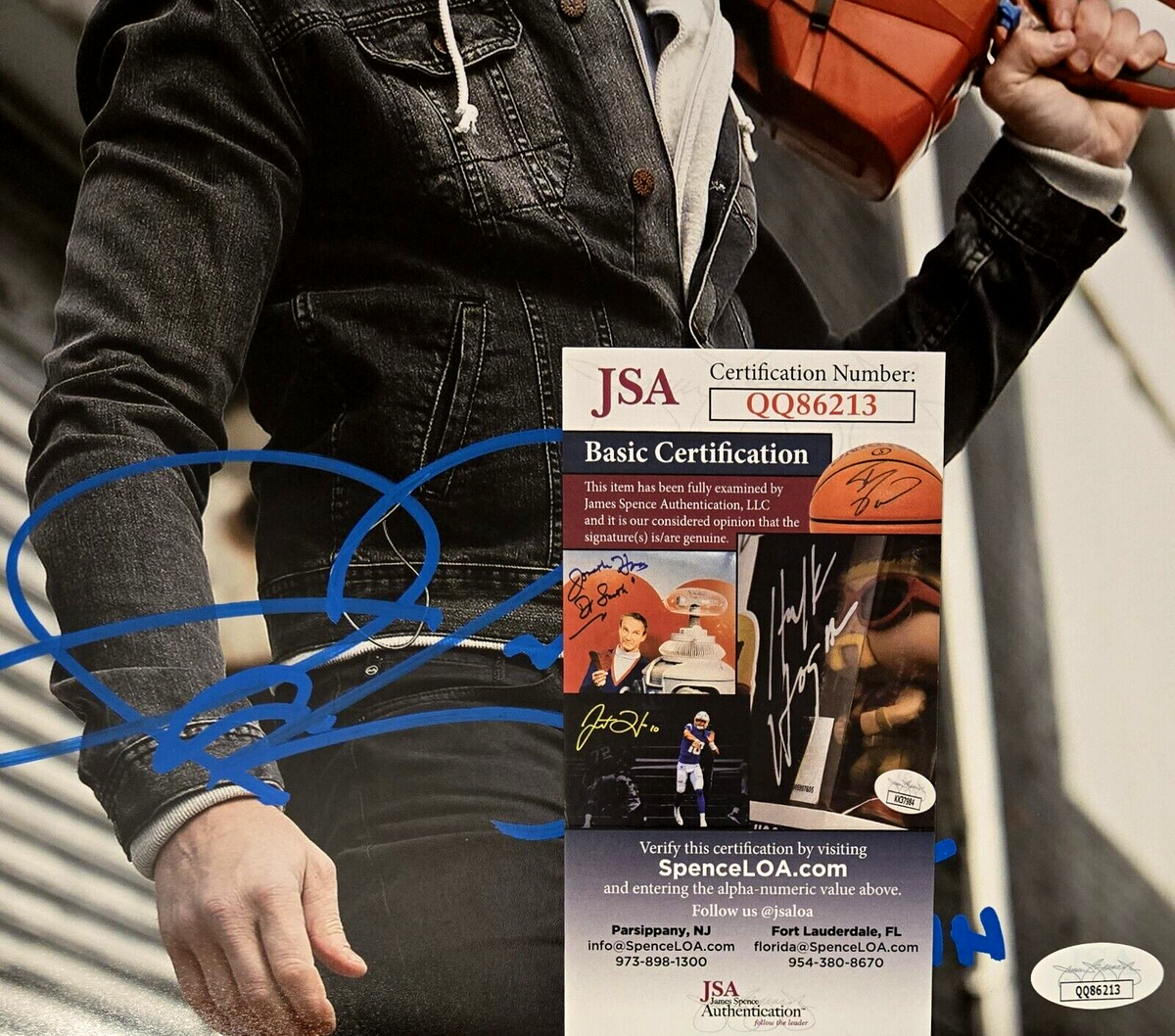 Ian Ziering Autograph Photo Sharknado Fin Shepard Signed 11x14 JSA