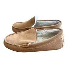Clarks Mens Venetians Moccasin Faux Fur Lined Slipper Cinnamon Shoes Slip-On 9M