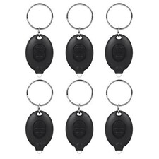6 Ultra Bright Mini LED Keychain Flashlight Key Ring Torch Light White Light