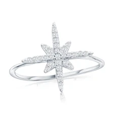 Sterling Silver, North Star CZ Ring