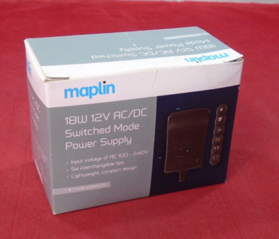 NEW 12V PSU AC/DC 18W 1.5A Switched Mode Multi Power Supply Six ...