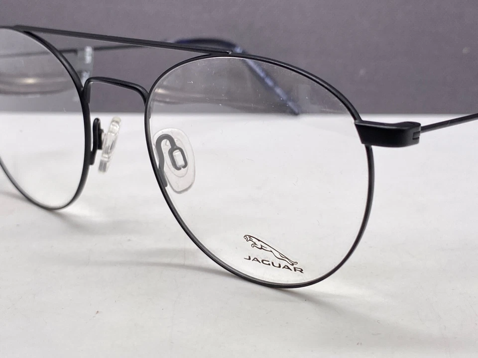 Jaguar Brille Herren Rund Schwarz Panto matt  33711 Germany Groß XL - Bild 3 von 4