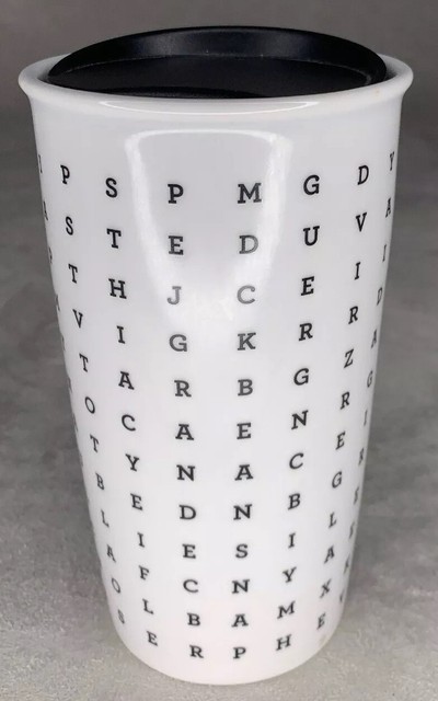 Starbucks Coffee Tumber Ceramic Mug Word Search Crossword Puzzle With 