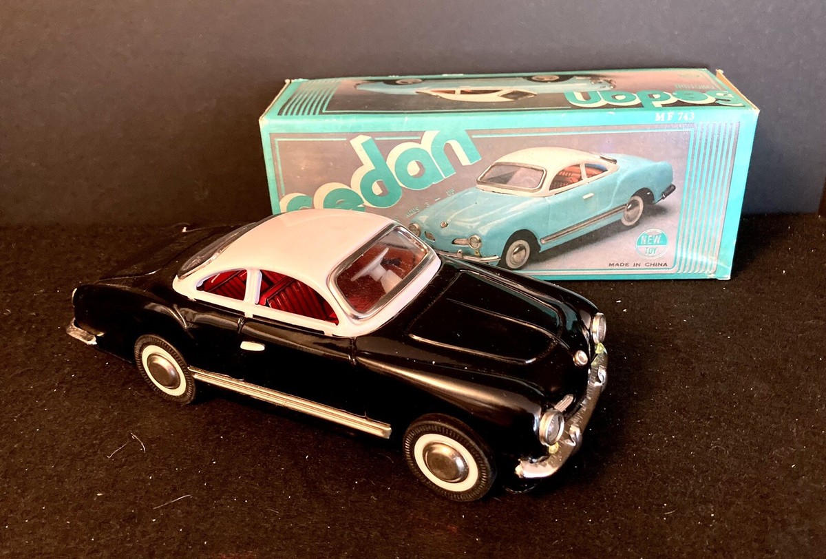 New Toy Volkswagon Karmann Ghia 10” Tin Friction Original Toy Car