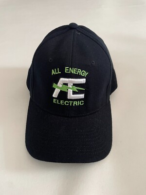 All Energy Electric Embroidered Graphic Black Fitted Hat Size M