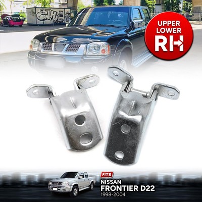 2PCs RH Right Door Hinge Upper Lower For Nissan Frontier D22 Pickup 1998 - 2004