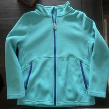 Spyder Girls Size L 14/16 Knit Full Zip Jacket Sweater 186410 Teal Endure Stryke