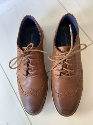 Cole Haan Mens GrandEvolution Wingtip Oxford British Tan Sz  display picture 1