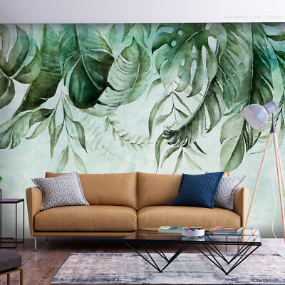 BLÄTTER MONSTERA BOTANIK NATUR Vlies Fototapete Tapete Wandbild xxl b-C-0782-a-a