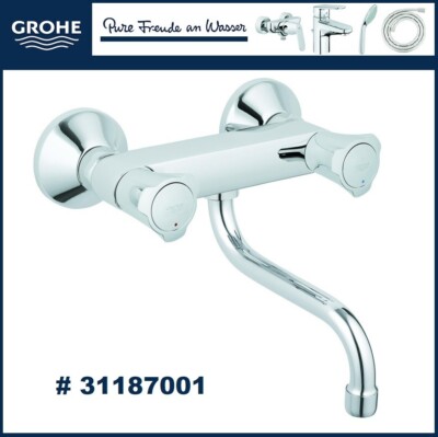 Grohe Costa Spültischarmatur Wandbatterie Wand Küchenarmatur Aufputz Wandarmatur