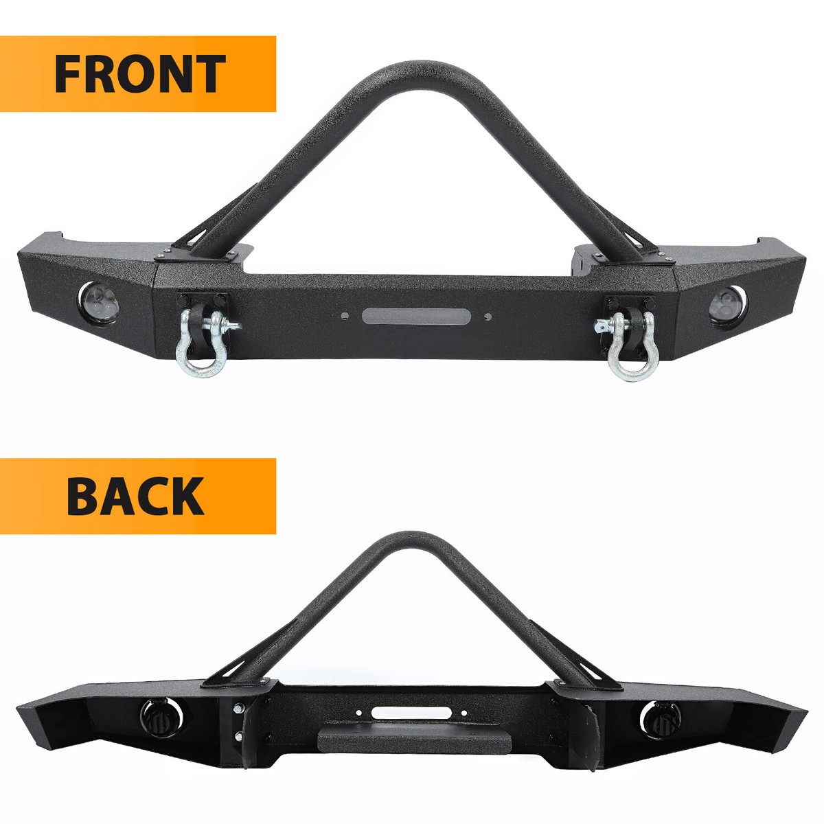 Front Stinger Bumper Assembly W/ Lights & Winch Plate Fit 84-01