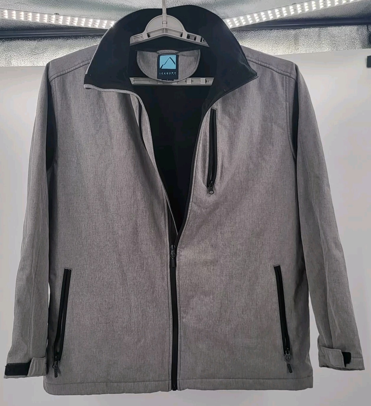 Iceberg Outerwear Softshell Jacket Gray Pockets O… - image 1