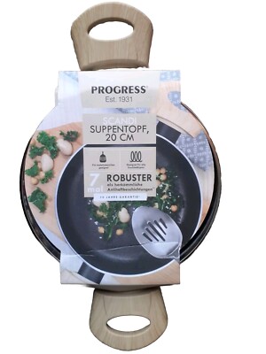 Suppentopf 20cm Aluminium Kochtopf mit Deckel alle Herdarten Progress  Scandi
