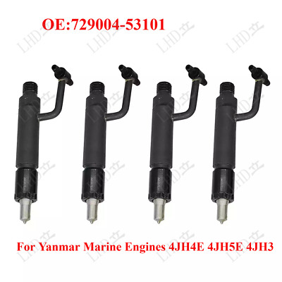 4Pcs Fuel Injectors For Yanmar Marine Engines 4JH4E 4JH5E 4JH3》
