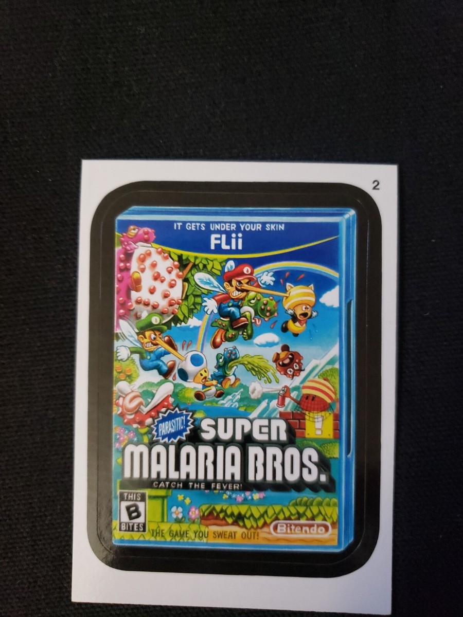 Super Mario Bros Topps Wacky Packages 2014 Series 1 SUPER MALARIA