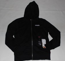 NWT Boys LEVIS Black Zip Up Hoodie Size M
