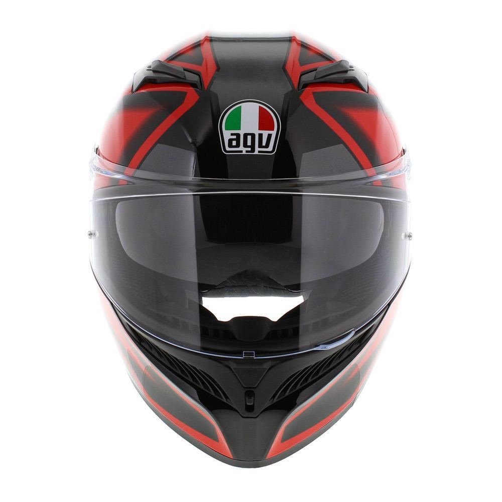 AGV K3 helmet Compound gloss black red | eBay