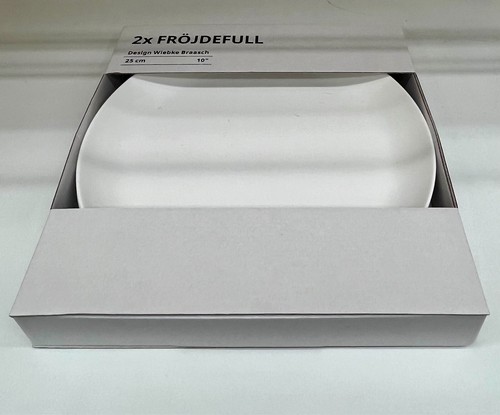 Brand New IKEA FROJDEFULL White Plate 25 cm (10 ") 005.197.28