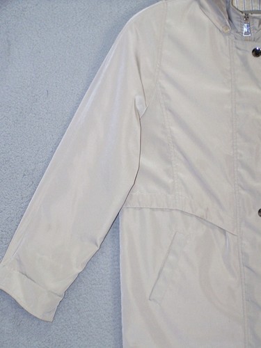 Nautica Jacket Adult Large Beige Hoodie Coat Snap Zipper Front Cold Weather Mens - Picture 3 of 16
