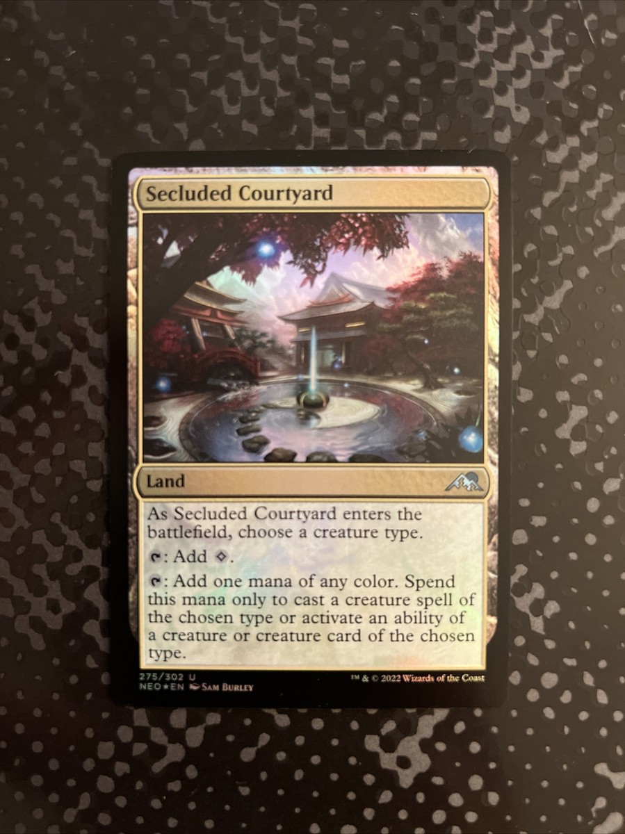 Secluded Courtyard Foil MTG Kamigawa: Neon Dynasty - Pack Fresh 