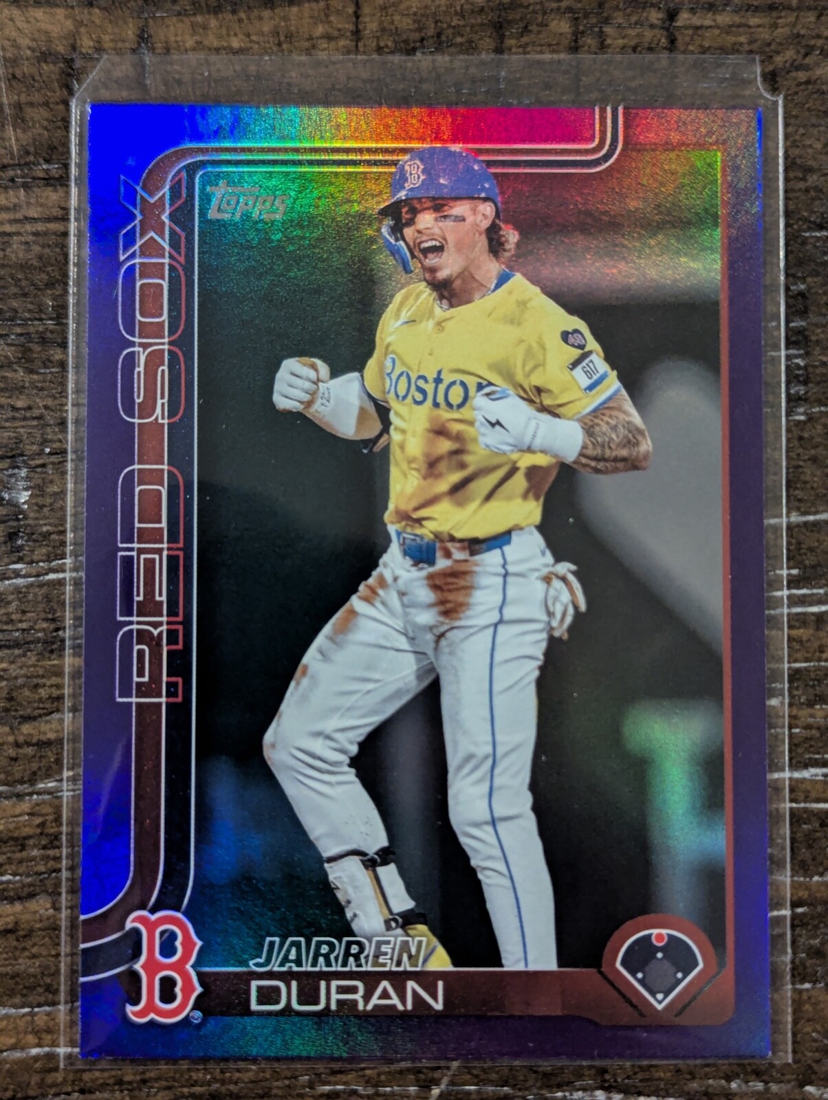2025 Topps Series 2 Jarren Duran #587 Purple Rainbow Foil /250