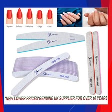 Nail Files 100/180/240 Grit Professional Quality File Moon/Curved/Diamond Buffer