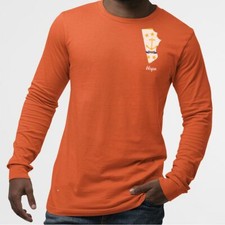 Rhode Island UnisexTshirtLongSleeve-State Flag With Motto Printed