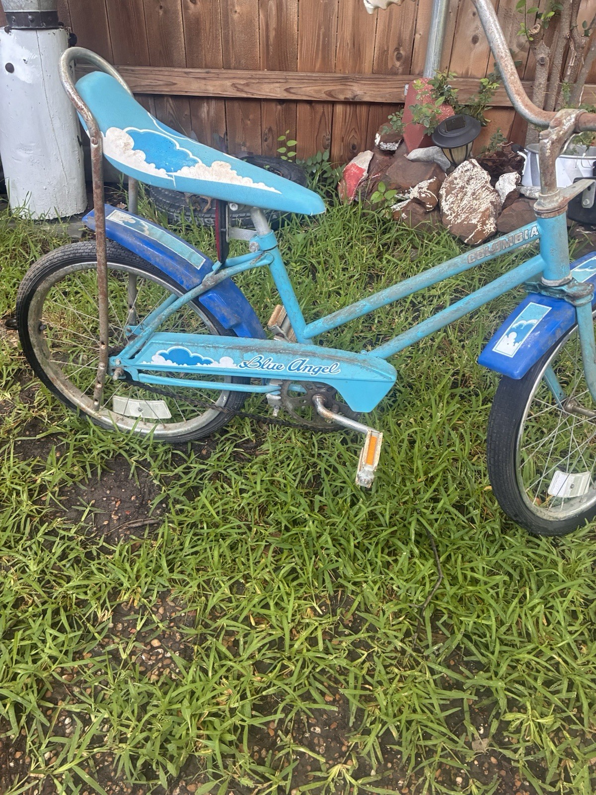 (Used) Columbia Blue Angel 20in BMX Bike Coaster Brake 1-Speed Blue w/ Fenders (300.00 USD) (Used) Columbia Blue Angel 20in BMX Bike Coaster Brake 1-Speed Blue w/ Fenders (300.00 USD)
