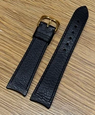 Genuine Original OEM Ebel 903 Black Leather Watch Strap 20mm 16mm 20/16
