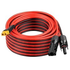 Solar Connector to XT60 Cable 35FT, 10AWG Solar to XT60 Female Extension Cabl...