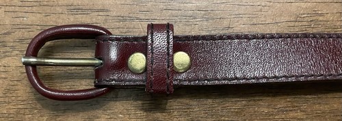 Lady Canterbury Burgundy Glazed Aniline Steerhide Sz 26 3/4”Wide VGUC - Picture 3 of 5