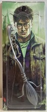 Harry Potter Nimbus 2000 Broom Pewter Key Ring 4.5 Long New