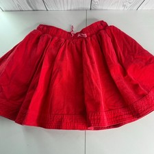 Mini Boden Red Corduroy Skirt. Size 7-8 y 100 Cotton Floral Lining Valentines
