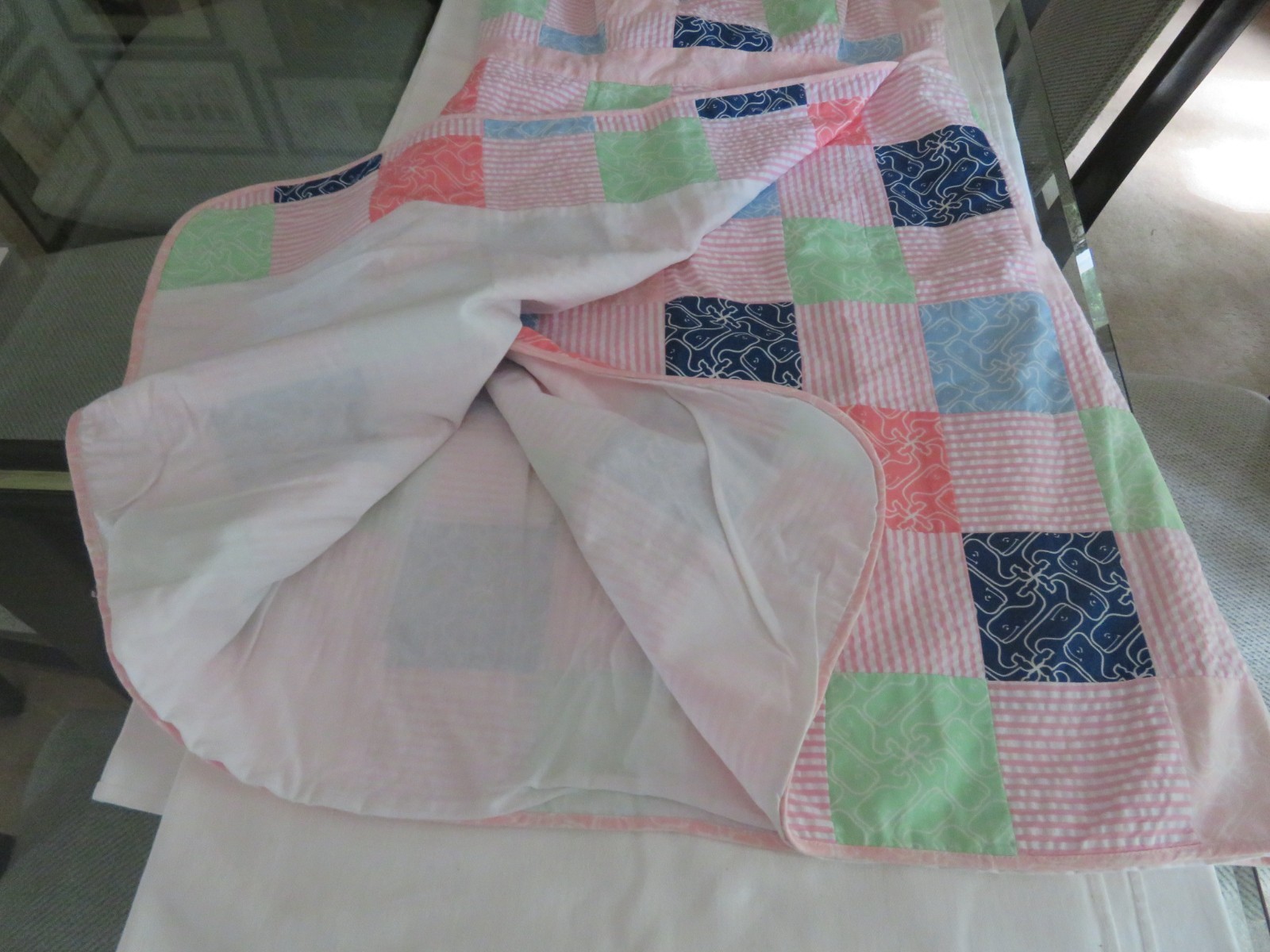 Vineyard Vines Strapless Patchwork 100% Cotton Be… - image 3