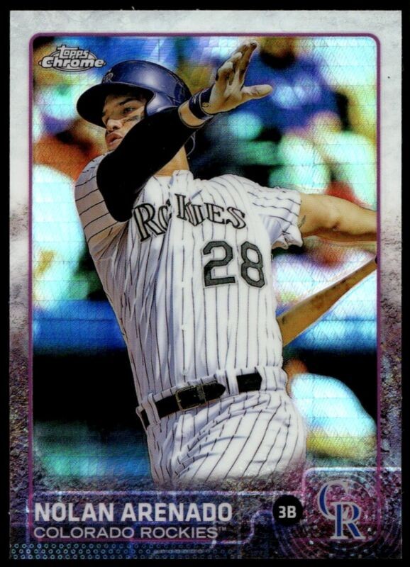 2015 TOPPS CHROME NOLAN ARENADO 66 MINT PRISM REFRACTOR COLORADO ROCKIES