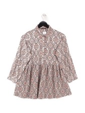 Uniqlo Women's Top M Multi 100% Polyester Long Sleeve Collared Tunic