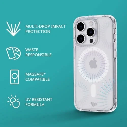 Tech21 Evo Sparkle Case for iPhone 15 Pro - Compatible with MagSafe - Impact Pro - Image 2 of 4