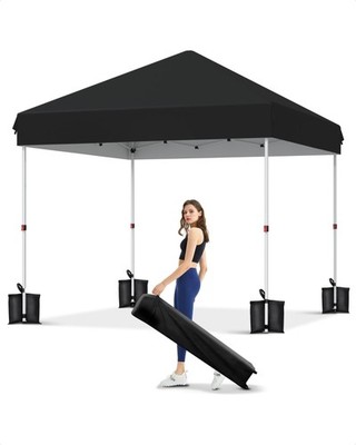 GarveeLife 10x10 Pop Up Canopy with One Button Push Setup - Heavy Duty Outdoo...