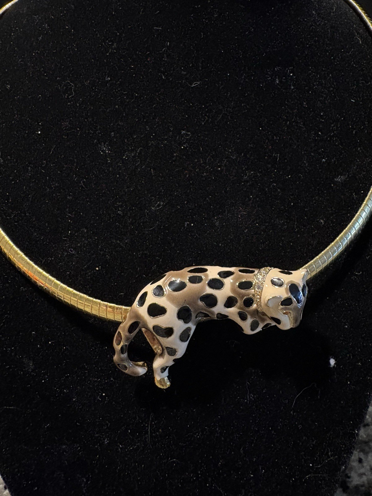 Vtg Signed KJL Leopard Pendant Chain Kenneth J La… - image 6