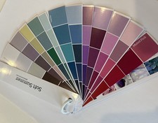 Soft Summer color Fan Guide Book, Swatches For Color Analysis Seasonal Colors