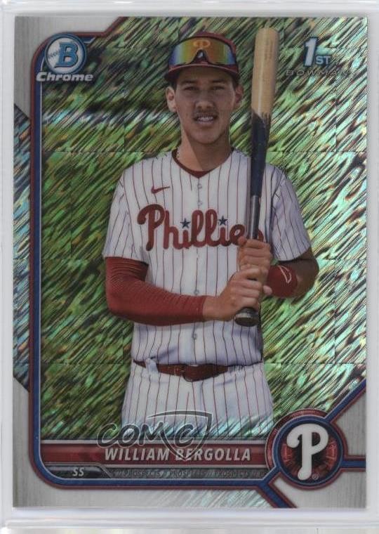 2022 Bowman Chrome Prospects Shimmer Refractor William Bergolla #BCP-159 0l1