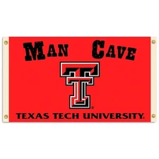 BSI Products, INC. - Texas Tech Red Raiders 3’x5’ Man Cave Flag with 4...
