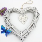Rattan Heart Hanging Crafts Wicker Wreath Decoration Wedding Party Decor