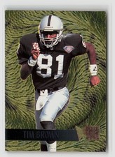 Tim Brown #3 1995 Fleer Metal Gold Blaster Raiders