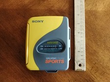 Parts or Repair Only  Sony Walkman Sports Mega Bass WM-SXF33 Yellow Vintage