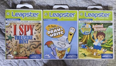 LeapFrog Leapster Educational Learning Game Lot Of 3- In Box With Directions 
