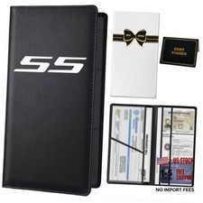 Premium Car Registration and Insurance Card Holder with Magnetic Shut white